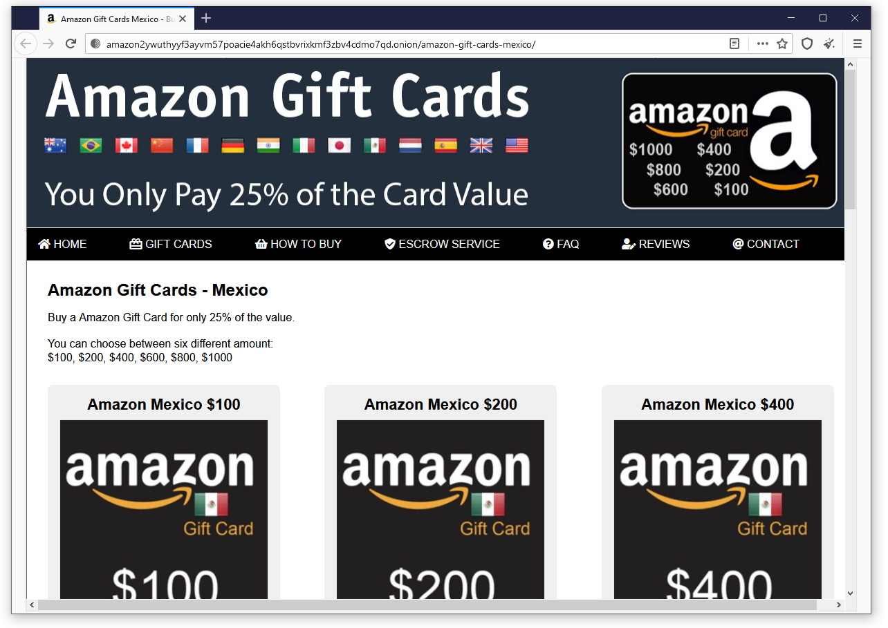 Illegal Amazon Cards