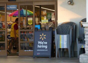 Walmart hiring sign