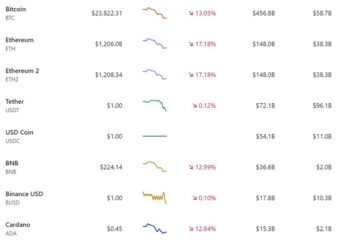 In total, cryptocurrencies lost $200 billion in value over the weekend.