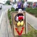 Supporters of Ron DeSantis' "Don't Say Gay" bill pin a Mickey Mouse doll to a mousetrap.