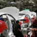 Cars move through the assembly line at Elon Musk's Tesla Motors at a factory in Fremont, Cali.