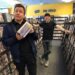 Local documentary filmmakers Taylor Morden, left, and Zeke Kamm, pose at the last Blockbuster on the planet in Bend, Ore., on Monday, March 11, 2019.