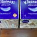 Two boxes of Kleenex tissues are displayed.