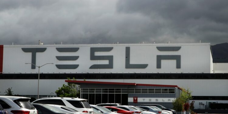 Tesla plant in Fremont, Calif.