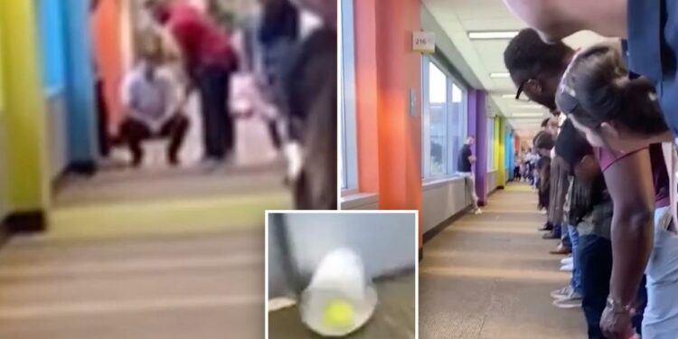 Worker sinks miracle hole-in-one golf shot to get colleagues day off