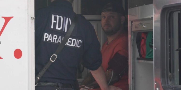 Eight people were hospitalized after a carbon monoxide leak at a Google office in Manhattan Saturday.