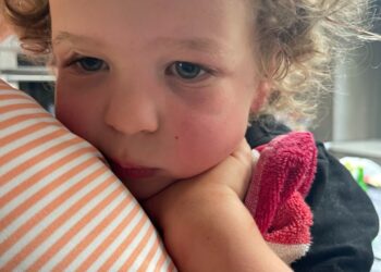 Aiden McCarthy, in pictures being circulated on social media when people were trying to reunite him with his parents