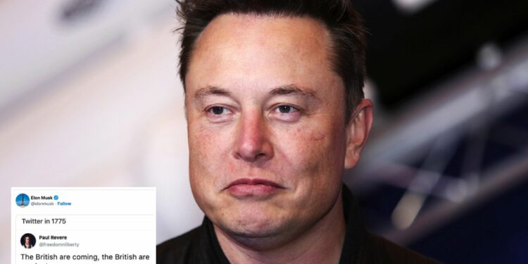 Elon Musk mocks Twitter disclaimers with July 4th Paul Revere meme