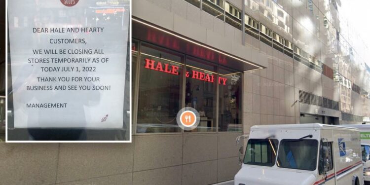 Hale and Hearty chain in NYC suddenly shuttered after 20 years