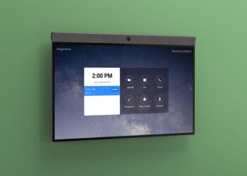 The type of rollable screen used in Joe Biden's Zoom setup.