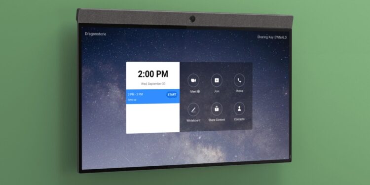 The type of rollable screen used in Joe Biden's Zoom setup.