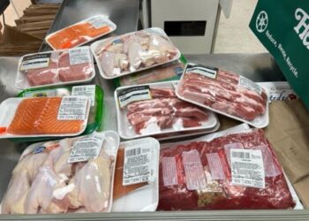 When store employees catch a thief they take a photo of the confiscated goods like this loot from a Morton Williams store on W. 57th St.