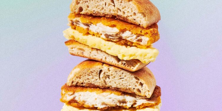 Chicken, Maple Butter and Egg sandwich.