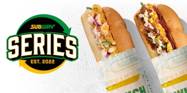 On Wednesday, Subway will host a block party inviting nine people to get a tattoo of its Subway Series logo.