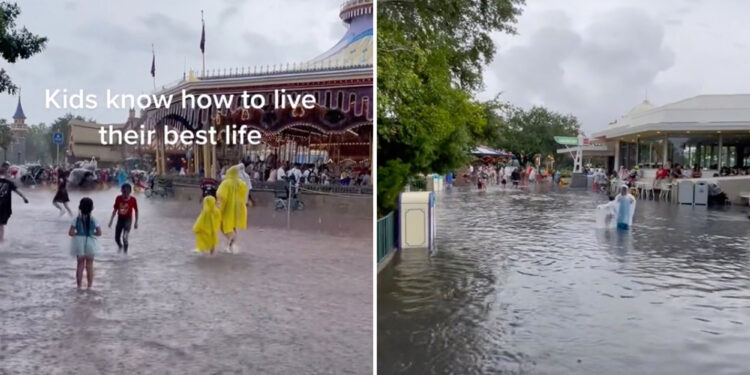 Disney World, Magic Kingdom flood in Florida thunderstorms