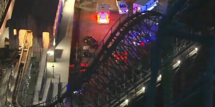 Emergency vehicles at El Toro on Thursday.