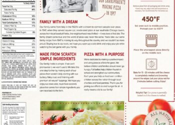 Back of affected pizza box.