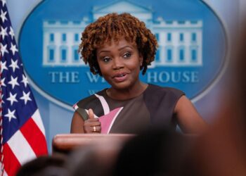 White House press secretary Karine Jean-Pierre toed the administration line that the country saw "0% inflation in July."
