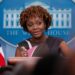 White House press secretary Karine Jean-Pierre toed the administration line that the country saw "0% inflation in July."