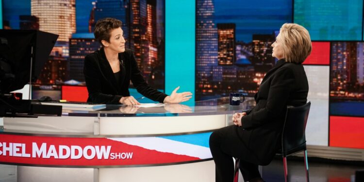 Rachel Maddow and Hillary Clinton