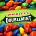 Wrigley's Doublemint chewing gum and M&Ms.