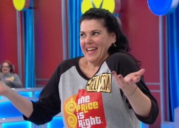 A still from the price is right showing a contestant