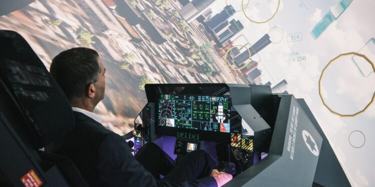 At The Squadron, the new management training center in Manhattan's Financial District, ex-fighter pilots use F-35 flight simulators to give corporate executives lessons about business and life.  