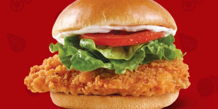 A Wendy's chicken sandwich.
