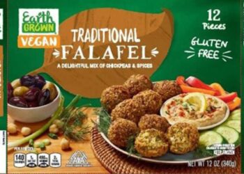 The falafel package that has been recalled.