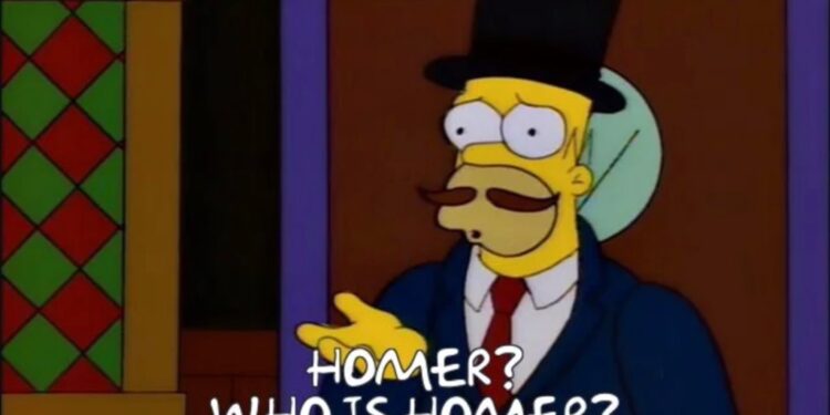 Simpsons character "Guy Incognito."