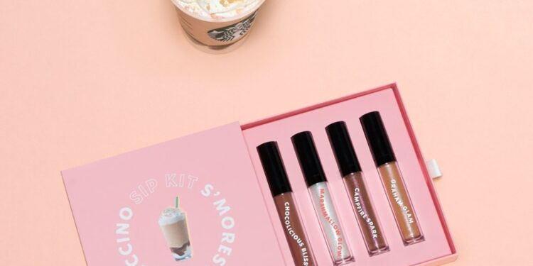 Starbucks launched coffee-flavored s’mores Frappuccinos lip kit in Chocolicious Bliss, Marshmallow Glow, Campfire Spark, and Graham Glam.