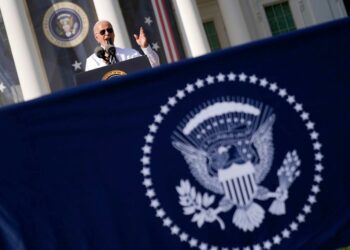 Biden speaking last month about the Inflation Reduction Act of 2022.