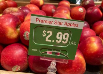 Price of apples at a market