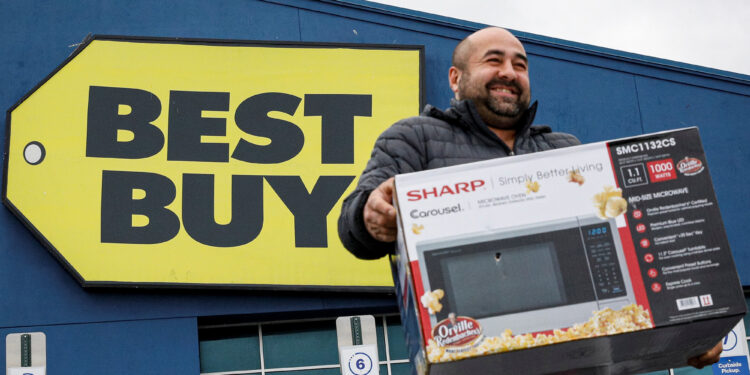 Best Buy shares soar on upbeat holiday sales forecast