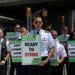 Delta Air Lines pilots protesting in June.