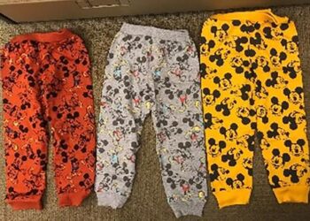 three pairs of pants being recalled