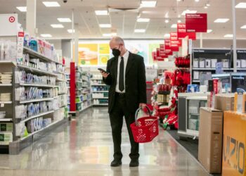 Shopper at a Target store