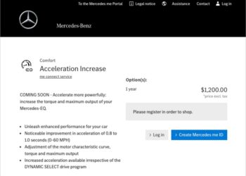 Mercedes acceleration increase subscription
