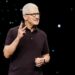 Apple CEO Tim Cook speaks at an Apple event on the campus of Apple's headquarters in Cupertino, Calif., Wednesday, Sept. 7, 2022.