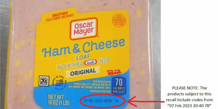 Oscar Mayer Ham & Cheese Loaf recalled over possible contamination