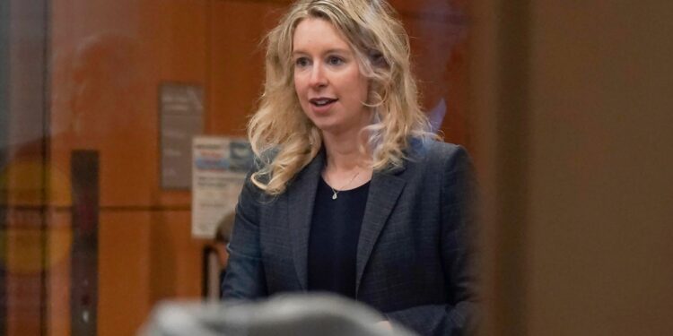 Elizabeth Holmes in court in October.