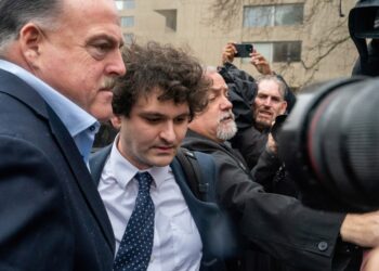 Sam Bankman-Fried arrives at court earlier this month.