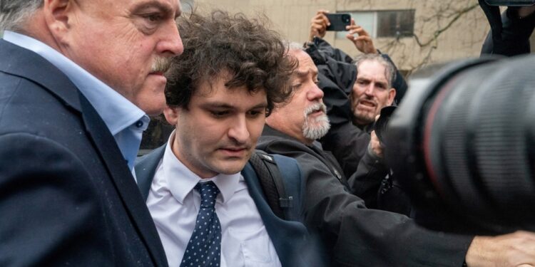 Sam Bankman-Fried arrives at court earlier this month.