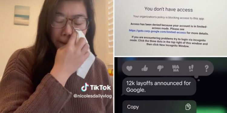 Fired Google worker posts 'day in the life' TikTok video showing her being laid off