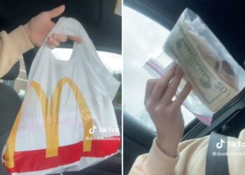 I went to McDonald’s drive-thru for lunch — but left with bags of cash instead