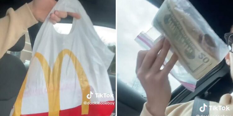 I went to McDonald’s drive-thru for lunch — but left with bags of cash instead