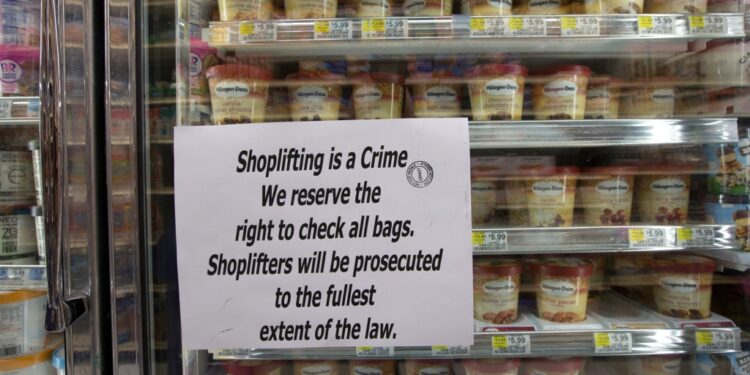 Ice cream in a cooler.