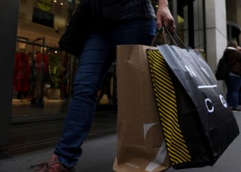 Shoppers in New York