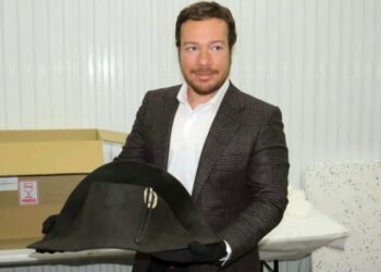 Bryan Goldberg, the brash CEO of Bustle Digital Media who is seen here holding a hat worn by Napoleon Bonaparte, announced that Gawker would be shut down.