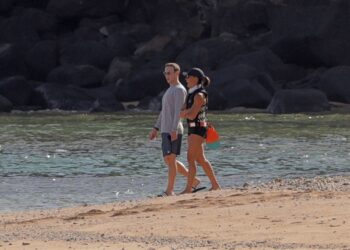 Meta has boosted spending on personal security for Mark Zuckerberg, pictured in Hawaii last year with his wife Priscilla Chan